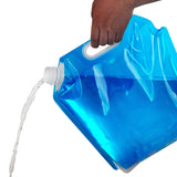 High Capacity Outdoor Water Bag 5/10L Folding Water Bag Canister PE Tasteless Safety Seal Lightweight Drinking Water Storage Bag