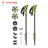 Homful/Hitorhike for Nordic walking sticks camping hiking Ultralight Adjustable Telescopic Alpenstock Trekking Poles climbing