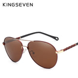 KINGSEVEN Brand Design Pilot Sunglasses Men and Women Polarized Mirror Hollow Frame UV Glass Goggles For Driving Fishing N7866