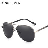 KINGSEVEN Brand Design Pilot Sunglasses Men and Women Polarized Mirror Hollow Frame UV Glass Goggles For Driving Fishing N7866