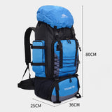 90L 80L Travel Bag Camping Backpack Hiking Army Climbing Bags Trekking Mountaineering Large Camping Bag Travel Backpack XA857+WA