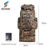 100L Large Capacity Outdoor Tactical Backpack Mountaineering  Camping Hiking Military Molle Water-repellent Tactical Bag