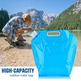 High Capacity Outdoor Water Bag 5/10L Folding Water Bag Canister PE Tasteless Safety Seal Lightweight Drinking Water Storage Bag