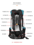 3F UL Gear Water-resistant Hiking Backpack Lightweight Camping Pack Travel Mountaineering Backpacking Trekking Rucksacks 40+16L