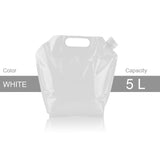 High Capacity Outdoor Water Bag 5/10L Folding Water Bag Canister PE Tasteless Safety Seal Lightweight Drinking Water Storage Bag