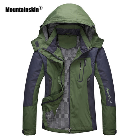 Mountainskin Men Women Spring Autumn Outdo..or Hiking Jackets Waterproof Windbreaker Climbing Camping Trekking Rain Coat VA301.