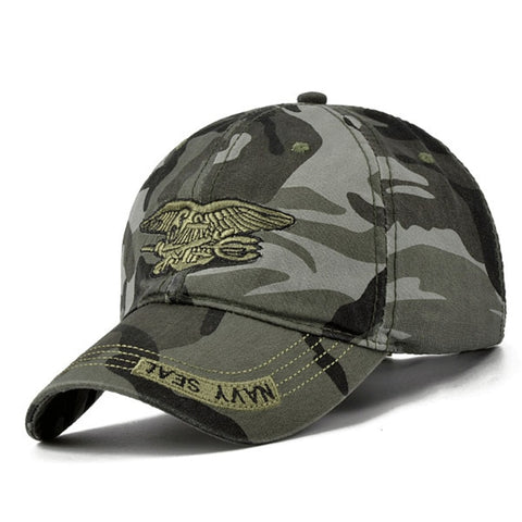 New Men Navy Seal hat Top Quality Army green Snapback Caps Hunting Fishing Hat Outdoor Camo Baseball Caps Adjustable golf hats