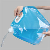 5/10L Folding Water Bags Outdoor Camping Hiking Survival Picnic Water Soft Bucket Carrier Container Hydration Storage Bladder