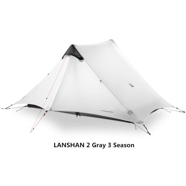 2021 New Version FLAME&#39;S CREED LanShan 2 Person Oudoor Ultralight Camping Tent 3 Season Professional 15D Silnylon Rodless Tent