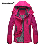 Mountainskin Men Women Spring Autumn Outdo..or Hiking Jackets Waterproof Windbreaker Climbing Camping Trekking Rain Coat VA301.