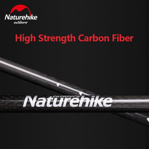 Naturehike ST10-Outdoor Ultralight Walking Stick Protable Carbon Fibers Trekking Poles 3 Section Outer Lock Stick Skiing Stick