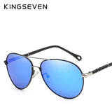 KINGSEVEN Brand Design Pilot Sunglasses Men and Women Polarized Mirror Hollow Frame UV Glass Goggles For Driving Fishing N7866