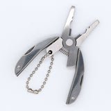 Outdoor Mini Folding Muilti-functional Plier Clamp Keychain Outdoor Hiking Tool pocket multitools knife