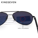 KINGSEVEN Brand Design Pilot Sunglasses Men and Women Polarized Mirror Hollow Frame UV Glass Goggles For Driving Fishing N7866