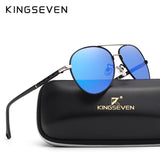 KINGSEVEN Brand Design Pilot Sunglasses Men and Women Polarized Mirror Hollow Frame UV Glass Goggles For Driving Fishing N7866