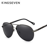 KINGSEVEN Brand Design Pilot Sunglasses Men and Women Polarized Mirror Hollow Frame UV Glass Goggles For Driving Fishing N7866