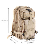 30L Outdoor Hiking Camping Bag Army Military Tactical Climbing Trekking Storage Rucksack Backpack Camo Molle Pack