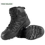 FREE SOLDIER ,Hiking Shoes For Mountain,Shoes For Camping,Climbing Imported Leather Breathable Outdoor Sports Tactical Men Boots