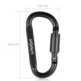 Lixada 1/9 PCS Survival D-ring Locking Carabiner Clip Set Screw Lock Hanging Hook Buckle Karabiner Camping Climbing Equipment