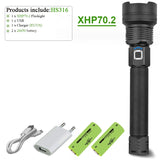 Paweinuo xhp90.2 most powerful led flashlight torch usb xhp50 rechargeable tactical flashlights 18650 or 26650 hand lamp xhp70