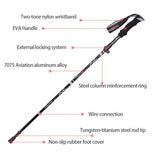 Outdoor Portable Folding Nordic Walking Pole 1PC 250G Ultralight Trekking Pole Hiking Stick