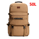 80L Large Capacity Backpack Multifunction Canvas Luggage Backpacks Men Travel Pack Bag Moutaineering Package Bags Vintage XA75C