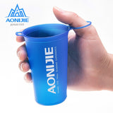 AONIJIE Foldable Silicone Soft Flask Water Bottles Outdoors Sport Traveling Running Kettle Hydration Pack Bag Vest 250ML- 600ML