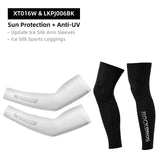 ROCKBROS Suncreen Camping Arm Sleeve Cycling Basketball Arm Warmer Sleeves UV Protect Men Sports Safety Gear Leg Warmers Cover
