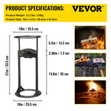 VEVOR Steel Firewood Splitter Woodworking Tools Manual Firewood Distributor Wedge Hatchet W/ Rubber Strip Firewood Distributor