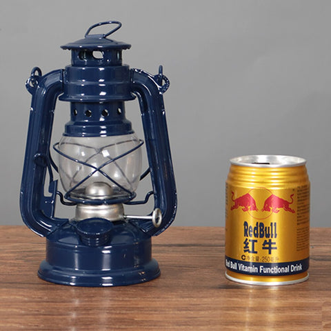 Nostalgic Classic Kerosene Lamp Vintage Lantern Paraffin Lamp Wild Emergency Light for Camp  19cm in Height