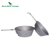 Boundless Voyage Titanium Sierra Cup Outdoor Camping Picnic Portable  Bowl with Folding Handle Tableware 300ml 450ml