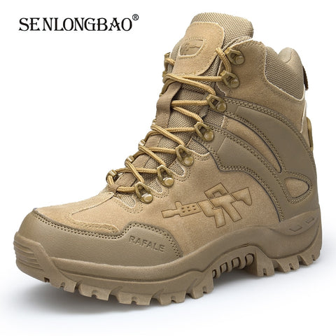Brand Men Military Boots Outdoor Hiking boots Non-slip rubber Boots Tactical Desert Combat Boots Army Work Shoes Men Sneakers