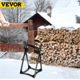 VEVOR Steel Firewood Splitter Woodworking Tools Manual Firewood Distributor Wedge Hatchet W/ Rubber Strip Firewood Distributor