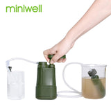 miniwell Water Purification mini Pump, Backpacking Water Filter Purifier for Hiking, Camping, Fishing,Travelling