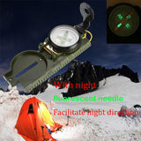 Portable Compass Military Outdoor Camping Folding Len Compass Army Green Hiking Survival Trip Precise Navigation Expedition Tool