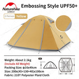Naturehike P Series Camping Tent Ultralight 2 3 4 Persons Outdoor UPF50+ Family Tent Aluminum Poles Waterproof Beach Tent