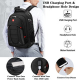 Large Capacity Men Business Travel Backpack With Code Lock USB Charging Multi-Layer 15.6 Inch Laptop Bag Brand School Bags