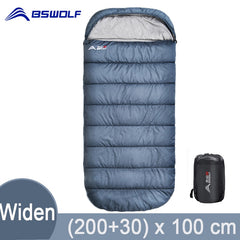 BSWolf  Large Camping Sleeping bag lightweight 3 season loose widen bag long size for Adult rest Hiking fishing