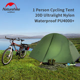 Naturehike 2022 Ultralight Cycling Tent 20D Silicone Portable Camping Tent  1 Man Outdoor Backpack Waterproof Tent With Free Mat