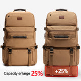 80L Large Capacity Backpack Multifunction Canvas Luggage Backpacks Men Travel Pack Bag Moutaineering Package Bags Vintage XA75C