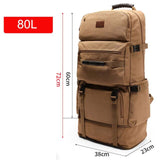 50L 80L Big Capacity Outdoor Sports Bag Military Tactical Backpack Hiking Camping Waterproof Wear-Resisting Nylon Rucksack X261D