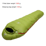 Very Warm White Goose Down Filled Adult Mummy Style Sleeping Bag Fit For Winter Thermal 4 Kinds Of Thickness Camping Travel