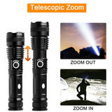 Upgrade 1000000LM XHP90 xhp50 most powerful LED Flashlight usb Rechargeable Zoom led torch Best Camping, Outdoor &amp; Emergency use