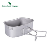 Boundless Voyage Outdoor Camping Titanium Military Canteen Cups Cooking Set Water Bottle Bowl Kettle Mess Kit