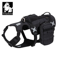 TRUELOVE High Performance Tactical Training Military Backpack Service Dog Harness with Dupont Cordura Waterproof Fabric YH1805