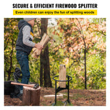 VEVOR Steel Firewood Splitter Woodworking Tools Manual Firewood Distributor Wedge Hatchet W/ Rubber Strip Firewood Distributor