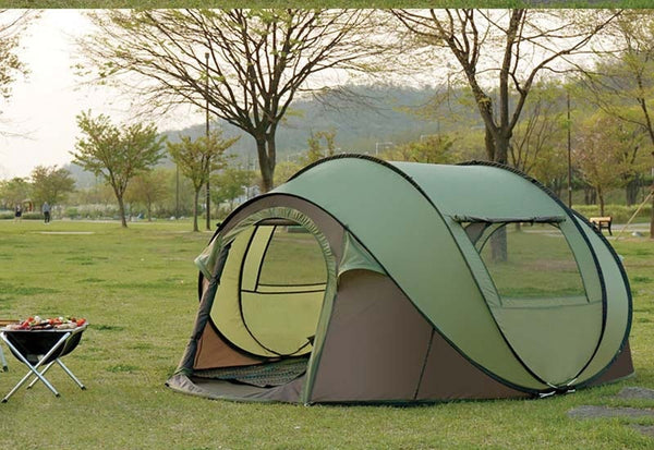 New Style Pop Up Ultralarge 4~5 Person Fully Automatic Speed Open With Mosquito Net Outdoor Camping Beach Tent Sun Shelter