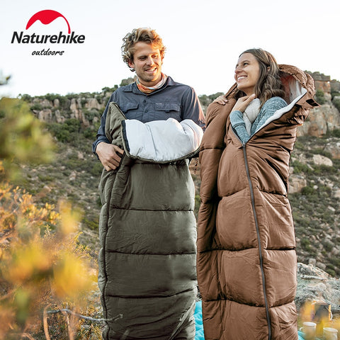 Naturehike Sleeping Bag Ultralight Compact Potable Envelope Winter Sleeping Bag Cotton Quilt Travel Outdoor Camping Sleeping Bag