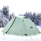 Hewolf 2 Person Waterproof Camping Tent For Outdoor Recreation Double Layer 4 Seasons Hiking Fishing Beach Tourist Tents