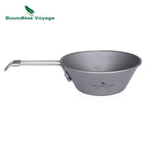 Boundless Voyage Titanium Sierra Cup Outdoor Camping Picnic Portable  Bowl with Folding Handle Tableware 300ml 450ml